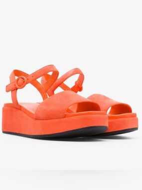Camper Misia Platform Wedge Suede Sandal
